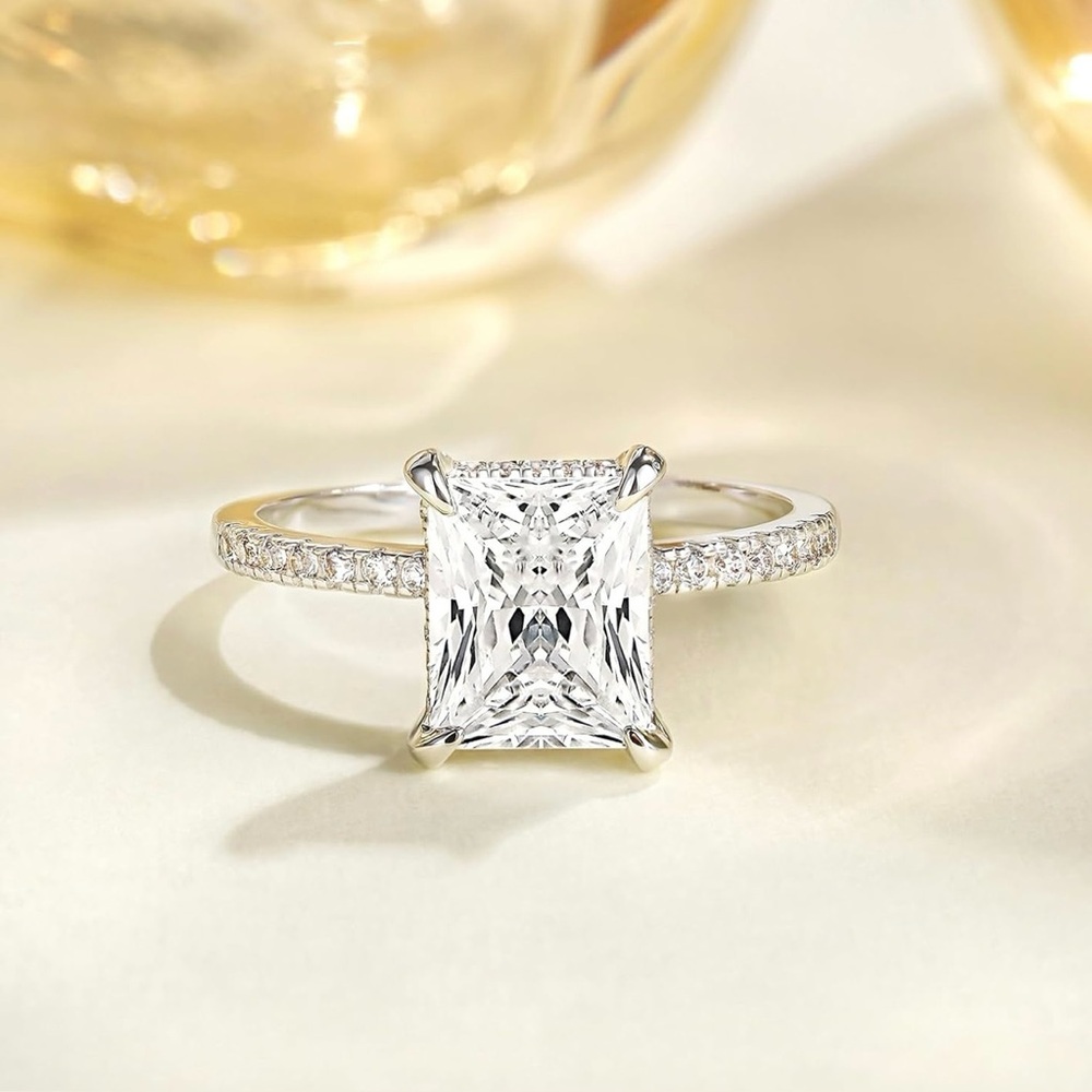 Radiant Cut Cubic Zirconia Ring - 4CT
